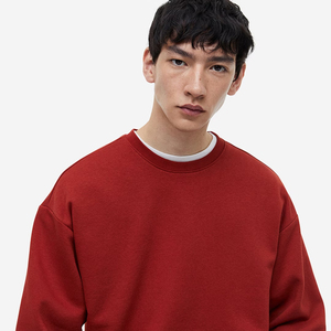 Sudadera de Cuello Redondo para Hombre, al por Mayor, de Invierno, Lisa, Gruesa, con Logotipo Personalizado, Ajuste Holgado, Talla Grande, 100% Algodón - Product Image 6