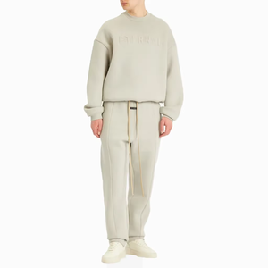 Pull-over décontracté confortable embossé sur mesure pour hommes Sweat-shirt ample à col rond et coupe carrée en polaire lourde - Product Image 3