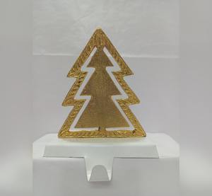 Gold Rustic Finished Star Design <b>Christmas</b> Metal <b>Stocking</b> <b>Holder</b> Available at Wholesale and Factory Price for Holiday Decoration - Product Image 6