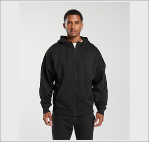 Sweats à capuche zippés pour hommes en molleton 100 % coton, personnalisables, service OEM, légers, écologiques, coupe classique - Product Image 5