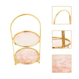 Bandeja de servicio escalonada de calidad superior, soporte de pastel de Metal, boda, hogar, Hotel, restaurante, fiesta de cumpleaños, equipo de decoración para eventos - Product Image 5