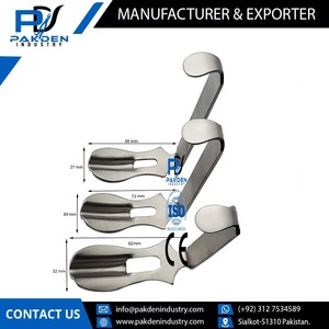 ชุดอุปกรณ์เปิดปากผ่าตัดสแตนเลสคุณภาพสูงขายส่งยอดนิยม - ได้รับการรับรองมาตรฐาน CE ใช้ซ้ำได้ ยี่ห้อ PAKDEN INDUSTRY - Product Image 5