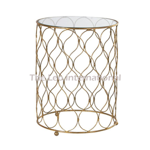 Mesa de metal de lujo dorado, muebles con Accent - Product Image 4