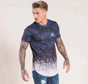 Camisetas Casuales de Moda para Hombre, Transpirables, de Alta Calidad, con Logotipo OEM Personalizado, Impresión Serigráfica de Rosa, Poliéster/Elastano, Verano - Product Image 3