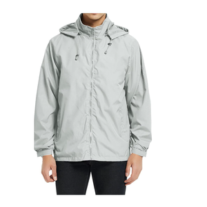 Veste coupe-vent décontractée pour hommes broderie de logo personnalisé vente en gros d'accessoires de sport OEM - Product Image 6