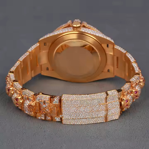 Độc Đáo Thạch Anh Hiphop Moissanite Kim Cương Crafted Skull Thiết Kế Đồng Hồ Thép Không Gỉ Đồng Hồ Với Vvs Rõ Ràng Kim Cương Cho Nam Giới Phụ Nữ - Product Image 5