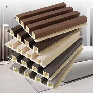 wpc wood Interior decoration fluted great wall panels decorative wood alternative wpc wall panel