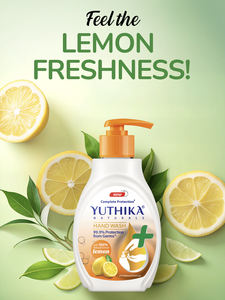 Yuthika Naturals 500ml pH équilibré citron nettoyant pour les mains 100% extraits naturels sous forme liquide - Product Image 5