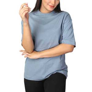 Camisetas de Manga Corta de Color Sólido para Mujer, Venta en Línea, Tallas Grandes, Ropa de Verano, Nuevo Estilo, Camisetas de Mujer 100% Algodón - Product Image 5