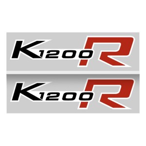Adesivi impermeabili per serbatoio moto BMW K1200R (17x4) - Nero-Rosso - Product Image 1