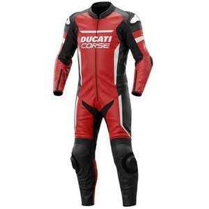 Traje de Motociclismo Rucati Francesco Bagnaia para Hombre, Mono de Cuero de Carreras de 1 Pieza, Piel de Vaca/Canguro, Hecho a Medida, Traje, CE - Product Image 1