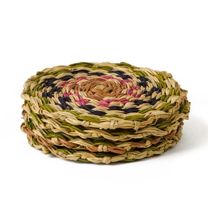 Juego de posavasos Rosa verde azul Sweetgrass de 4 productos amigables Hecho en Vietnam Decoración de mesa al por mayor - Product Image 1