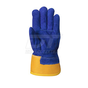 Guantes de trabajo de cuero de seguridad con logotipo personalizado al por mayor a bajo precio guantes de trabajo de cuero para hombre para seguridad manual - Product Image 5