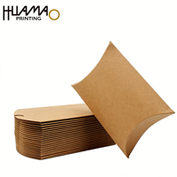Boîte à oreiller en papier de qualité alimentaire, personnalisée, en forme d'oreiller, pour biscuits, macarons, chocolats, emballage cadeau