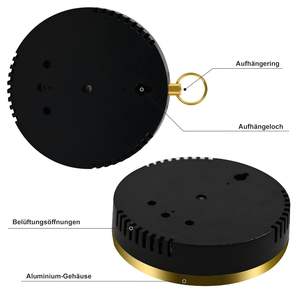 10 सेमी धातु दीवार थर्मामीटर हाइग्रोमीटर सजावटी डायल तापमान आर्द्रता घरेलू बगीचे के लिए आंतरिक उपयोग - Product Image 5