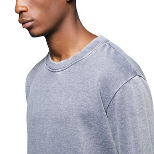 Jersey de lavado ácido Vintage personalizado para hombre, Sudadera con cuello redondo, patrón sólido, temporada de invierno, poliéster/algodón, estampado de logotipo DIY - Product Image 3