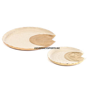 Bandeja de chocolate chapada en oro Bandeja de chocolate de lujo decorativa de forma redonda Bandeja de chocolate decorativa de Venta caliente - Product Image 3