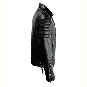 Men's Leather Fashion Clothing Leather Jacket Bikers <b>Motor</b> <b>Bike</b> Jacket for Man Coat Male <b>Stand</b> Collar Motorcycle jacket for men - Product Image 3