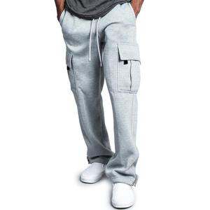 Pantalon de survêtement baggy de détente en polaire lourde personnalisée pour hommes, avec plusieurs poches - Product Image 1