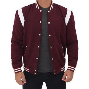 Veste universitaire de haute qualité avec logo personnalisé pour hommes Bomber en cuir de laine personnalisée broderie Streetwear veste d'hiver Letterman pour hommes - Product Image 1