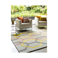 Tapis en laine et viscose de luxe, rectangulaire, argenté, à poils longs, de qualité supérieure, doux, adapté aux animaux domestiques, lavable, tapis bas