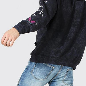 Custom Logo Basics, Algodón Mezclado Hombres Acid Wash Sudadera con capucha de manga larga de gran tamaño Streetwear Sudaderas con capucha y sudaderas para hombres - Product Image 3