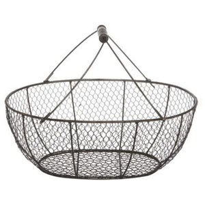 Panier de rangement en fil d'acier moderne blanc avec revêtement époxy et poignée pour l'organisation de la maison, de la cuisine, de la salle de bain et l'utilisation en présentoir de vente au détail - Product Image 6