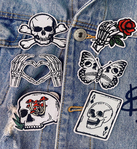 Parches bordados hechos a mano con respaldo adhesivo y borde merrow para declaraciones de moda únicas y arte textil creativo - Product Image 1