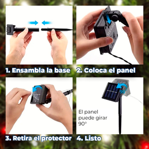 Luci a Stringa LED a Forma di Riso con Pannello Solare Impermeabile IP67, Corpo Lampada in PVC e Rame per Applicazioni Paesaggistiche - Product Image 2