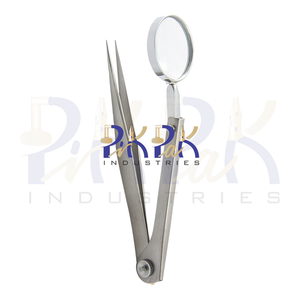 Loupe AA-SA pince à épiler réglable en acier inoxydable anti-magnétique Dia 30mm puissance 3X taille 5in pince à épiler pour la fabrication de bijoux - Product Image 4