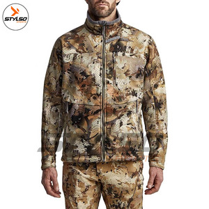Veste Softshell de chasse coupe-vent et respirante pour homme 100% avec col imprimé camouflage pour adultes - Product Image 2