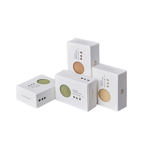 Emballages de savon faits main, cartons à double pliage en couleur, kraft blanc, faible MOQ, boîtes d'emballage personnalisées pour produits de soin de la peau - Product Image 1