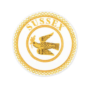 Badge de tablier d'artisanat Insigne maçonnique en fil métallique Broderie insignes maçonniques - Product Image 4