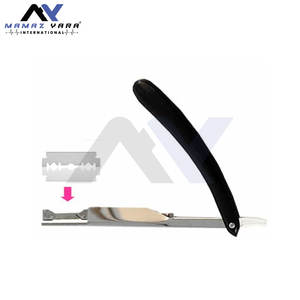 มีดโกนหนวดตรงแบบมืออาชีพ ใบมีดเปลือย สแตนเลสแท้ ชุบดำ พิมพ์โลโก้ได้ตามต้องการ สำหรับโกนแบบเปียก - Product Image 6