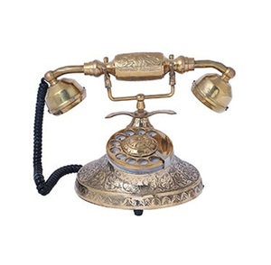 Wholesale Excellent Quality Brass Metal Design Telephone With Golden Colored Finishing Design Best <b>for</b> Tableware Decor . - Product Image 2