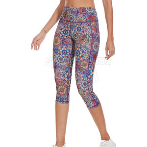 Leggings Cortos de Punto Casuales Premium, Transpirables, Ecológicos, de Spandex/Poliéster, Cintura Alta, para Gimnasio, Entrenamiento, Fitness y Ropa Deportiva - Product Image 2