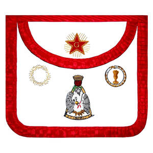 ผ้ากันเปื้อนหนังทรงกลมสไตล์สก๊อต2025 Aasr ปักด้วยมือ18TH องศา - Product Image 3