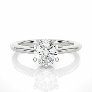 Anillo de moissanita solitario de corte brillante redondo TCW 1,35 para mujer, regalo de aniversario y cumpleaños para tu amor - Product Image 1