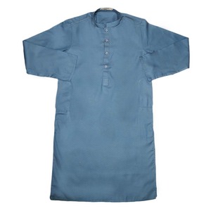 ชุดคุรตะสำหรับผู้ชาย - สีน้ำเงิน - Product Image 1