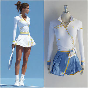 Vêtements de sport, uniforme de tennis, haut de tennis à manches longues pour l'entraînement, haut de tennis pour femmes, 100% polyester, hauts de tennis pour femmes - Product Image 1