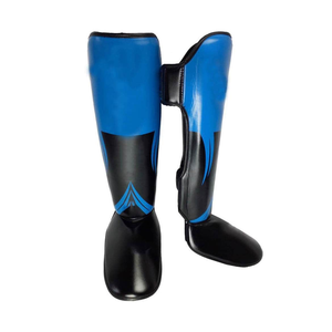 MMA Pierna Protectores de pies Espinilleras Cuero Kickboxing Espinilleras para Muay Thai Equipo de protección - Product Image 4