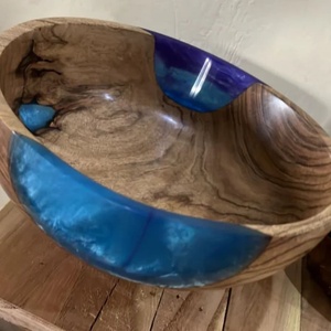 ชามเรซินทำด้วยมือคุณภาพสูงมากพื้นผิวแบบนางฟ้าที่หรูหราสำหรับเสิร์ฟซุปสลัดขนมผิวเรียบ - Product Image 5