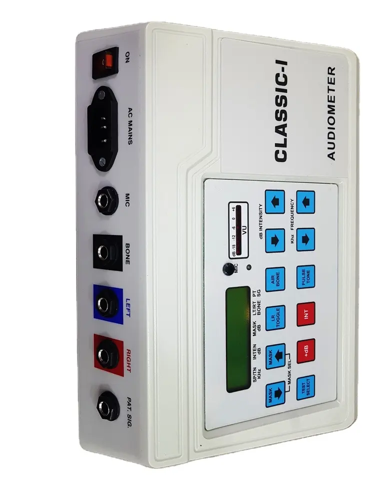 Digitale Draagbare Audiometer Audiomini Met Ac En Bc Pure Tone Audiometer Toespraak Begrip Witte Kleur