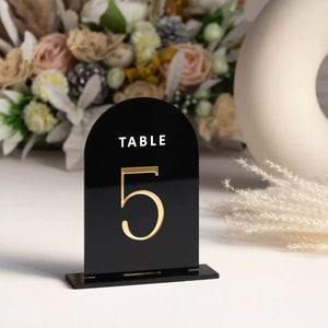 Exhibidores de Números de Mesa Modernos de Acrílico con Grabado/Impresión Láser Personalizada para Bodas, Restaurantes y Eventos Especiales - Product Image 5