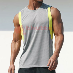 Débardeur personnalisé de la meilleure qualité pour hommes pour le fitness, la salle de sport, le style d'été avec logo personnalisé à la mode et imprimé - Product Image 3