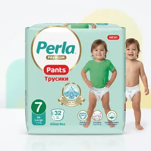 Pañales Perla Baby tipo pantalón, superficie seca estampada, protección contra fugas, tela no tejida de 3 capas, fabricados en Turquía. - Product Image 1