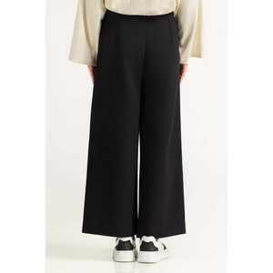 Pantalones de Pierna Ancha de Crepé con Pliegues Delanteros y Cintura Alta para Otoño WM-TRC-SS26-605 Antiarrugas Minimalistas - Product Image 4