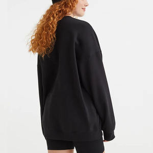 Sudadera de Cuello Redondo de Manga Larga de Invierno de Felpa de Algodón de Primera Calidad para Damas, Chicas Adultas, Sudadera con Logotipo Personalizado - Product Image 4