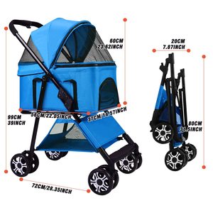 TH-PSP-191 <b>Pet</b> Stroller Supplier Rotation <b>Wheel</b> Sturdy Medium <b>Pet</b> Cats American Style <b>pet</b> stroller <b>Carrier</b> - Product Image 6
