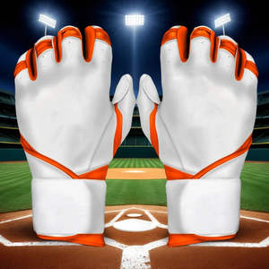 Gants de frappeur de baseball imprimés de logo personnalisé de haute qualité pas cher prix couleur unie cuir main gauche léger écologique - Product Image 1